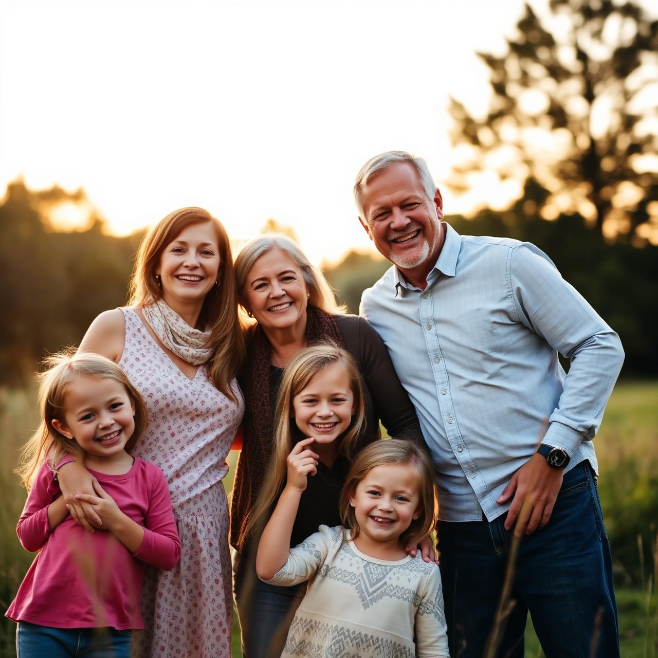 Happy family enjoying time together outdoors